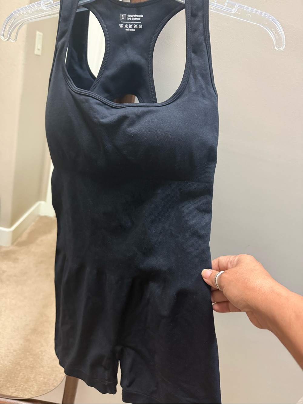 Black Women's Racerback Active Romper